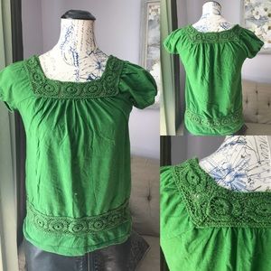 Green lace top